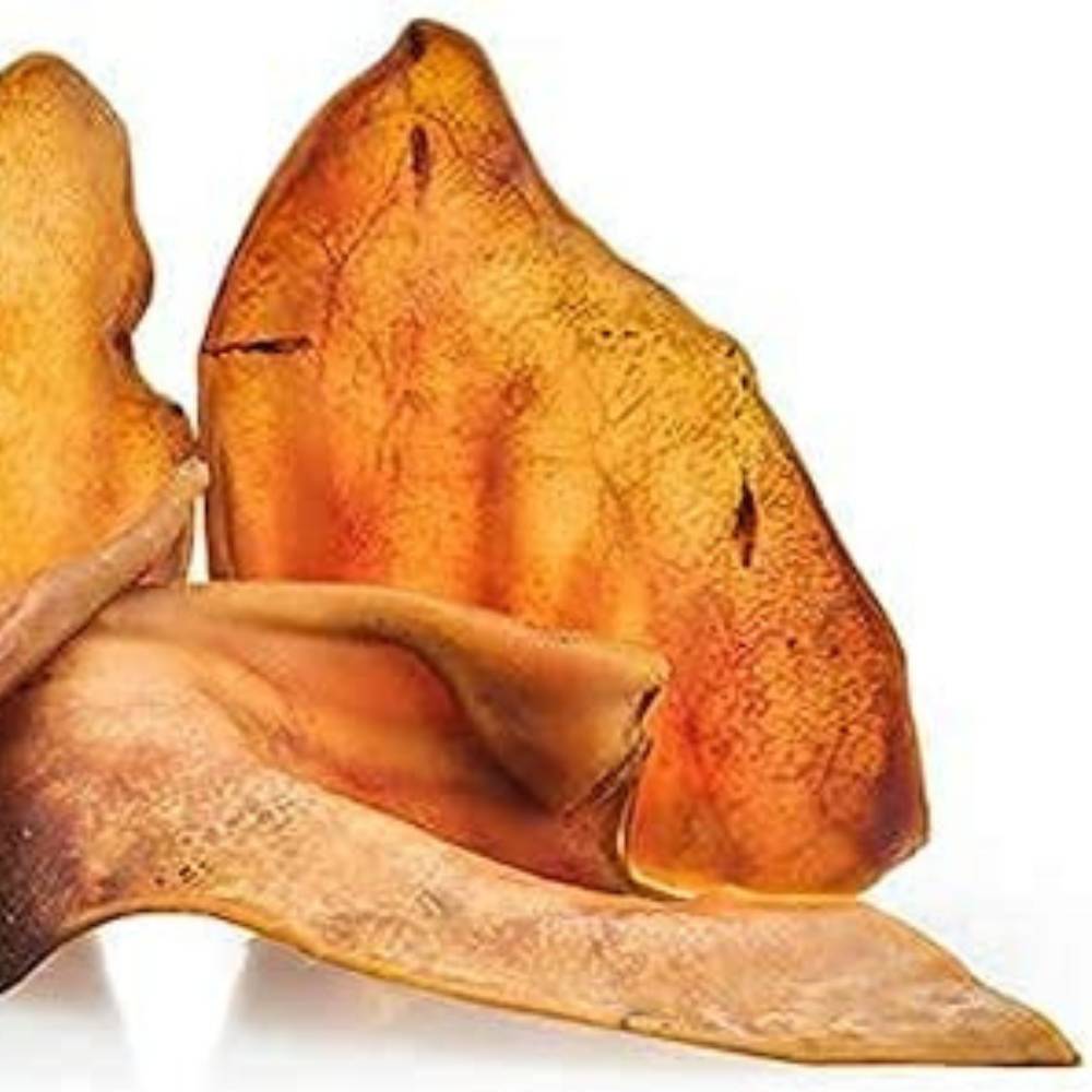 Pig ears laid out after hand sorting
