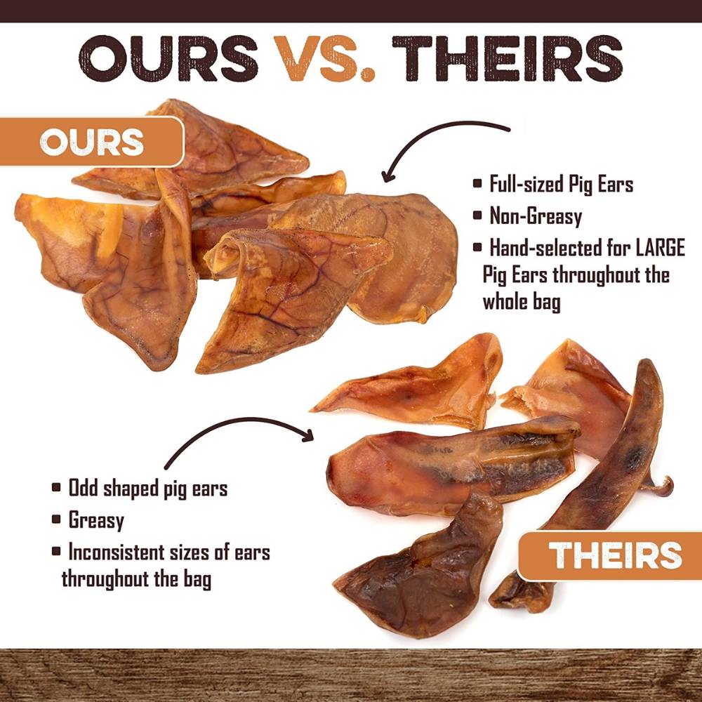 Natural Pork Ear Dog Treat, x12 Pack: image 4